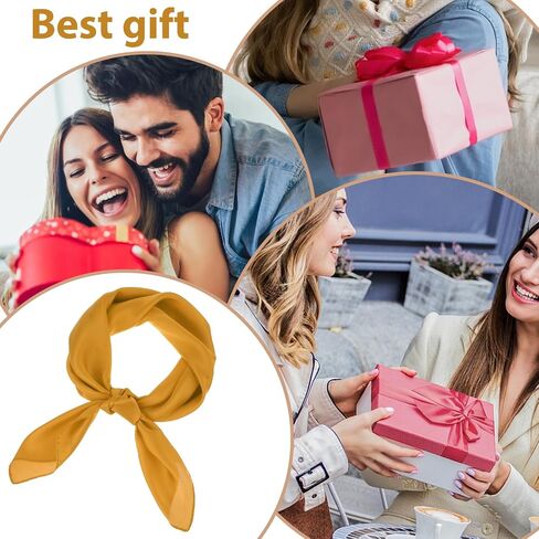 Square Silk Like Head Scarf,23.6" Women's Fashion Silk Feeling Scarf Square Hair Bandanas for Sleeping in Saudi Arabia