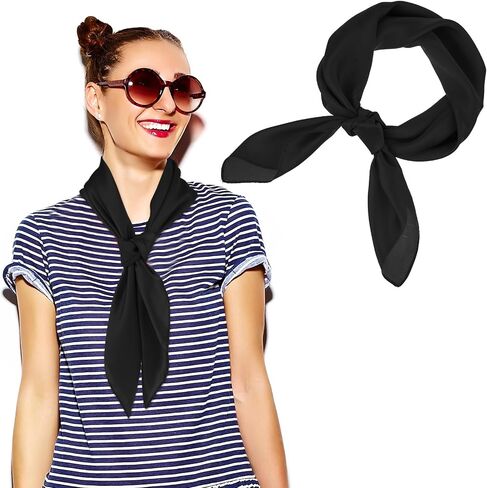 Square Silk Like Head Scarf,23.6" Women's Fashion Silk Feeling Scarf Square Hair Bandanas for Sleeping in Saudi Arabia
