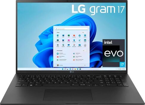 كمبيوتر محمول LG Gram 17 Business خفيف الوزن | 17 بوصة WQXGA IPS | الجيل الثالث عشر Intel 12-Core i7-1360P | 16 جيجابايت DDR4 1 تيرابايت SSD | بإضاءة خلفية Thunderbolt4 USB4 HDMI عمر بطارية طويل Win11Pro أسود + كابل HDMI in Kuwait