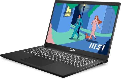 MSI Modern 15 Laptop: Ryzen 7 7730U, UMA AMD Radeon Graphics, 15.6" FHD, 16GB DDR4, 1TB NVMe SSD, 180-Degree Lay-Flat, Type C, Win 11 Pro: Classic Black B7M-223US in Saudi Arabia