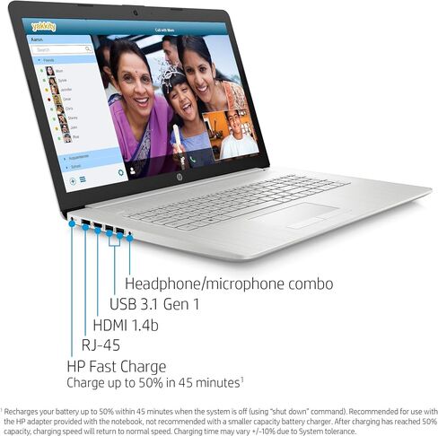 2020 New HP 17-by3063st 17.3" HD+ Display Notebook, Intel i3-1005G1, 8GB Memory, 128GB SSD + 1TB Hard Drive, Windows 10, Silver in Saudi Arabia