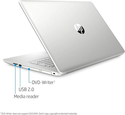 2020 New HP 17-by3063st 17.3" HD+ Display Notebook, Intel i3-1005G1, 8GB Memory, 128GB SSD + 1TB Hard Drive, Windows 10, Silver in Saudi Arabia
