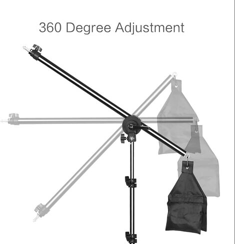 مجموعة إضاءة التصوير الفوتوغرافي من Andoer Studio Softbox مع لمبة إضاءة LED 135 وات * 3/ 50x70 سم Softbox * 3/ حامل إضاءة 2M * 3/ ذراع بوم * 1 لصورة الاستوديو وصورة المنتج والبث المباشر للفيديو in Kuwait