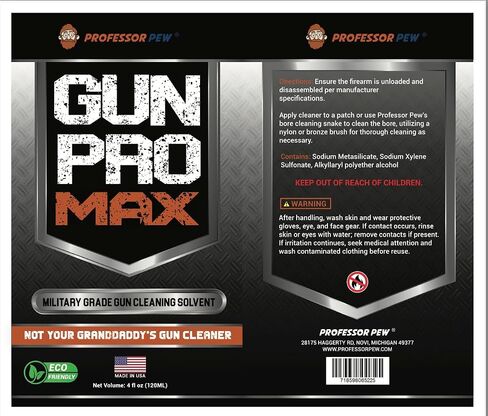 Gun Cleaning Solvent - Bore Cleaner & Carbon Remover for Guns | Gun Pro Max | 4 oz in Saudi Arabia