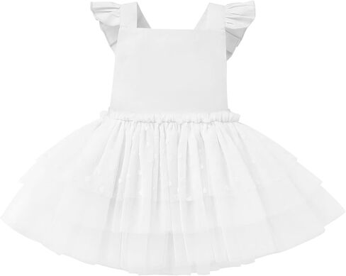 فستان توتو للأميرة من التول مع تاج لحفلات أعياد الميلاد للفتيات الصغيرات، قطعتين من فستان الزفاف in Kuwait