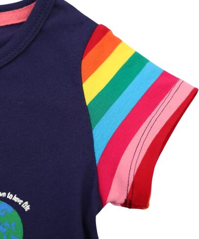 Girls Dress A-Line Dress for Toddler Kids Baby with Crewneck 100% Cotton Causal Playwear Cute Outifit in Saudi Arabia