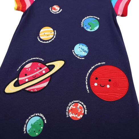 Girls Dress A-Line Dress for Toddler Kids Baby with Crewneck 100% Cotton Causal Playwear Cute Outifit in Saudi Arabia