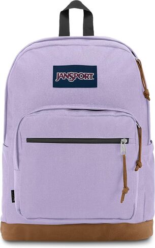 JanSport Right Pack Backpack - Durable Daypack with Padded 15" Laptop Sleeve, Spacious Main Compartment & Integrated Water Bottle Pocket - Pastel Lilac in Kuwait