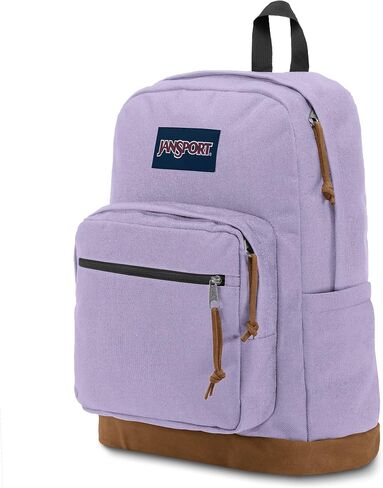 JanSport Right Pack Backpack - Durable Daypack with Padded 15" Laptop Sleeve, Spacious Main Compartment & Integrated Water Bottle Pocket - Pastel Lilac in Kuwait