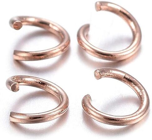 Craftdady 500Pcs 5mm Rose Gold Open Jump Rings Stainless Steel Tiny O Ring Connectors 0.8mm Thick for Jewelry Making in Saudi Arabia