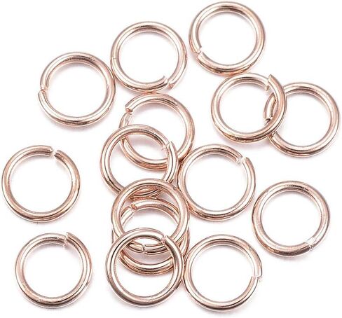 Craftdady 500Pcs 5mm Rose Gold Open Jump Rings Stainless Steel Tiny O Ring Connectors 0.8mm Thick for Jewelry Making in Saudi Arabia