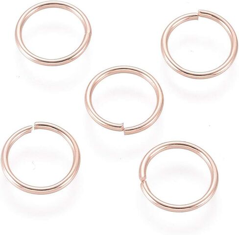Craftdady 500Pcs 5mm Rose Gold Open Jump Rings Stainless Steel Tiny O Ring Connectors 0.8mm Thick for Jewelry Making in Saudi Arabia