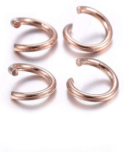 Craftdady 500Pcs 5mm Rose Gold Open Jump Rings Stainless Steel Tiny O Ring Connectors 0.8mm Thick for Jewelry Making in Saudi Arabia