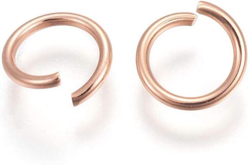 Craftdady 500Pcs 5mm Rose Gold Open Jump Rings Stainless Steel Tiny O Ring Connectors 0.8mm Thick for Jewelry Making in Saudi Arabia