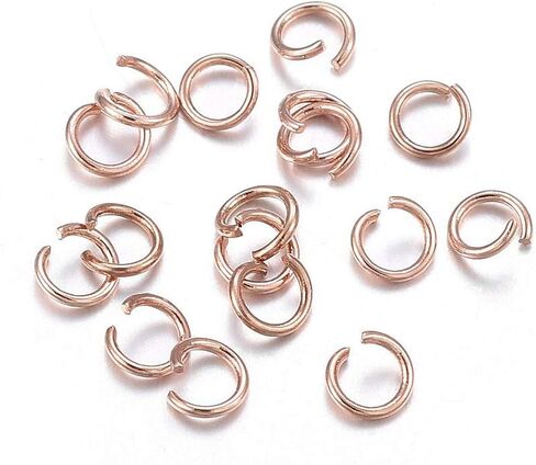 Craftdady 500Pcs 5mm Rose Gold Open Jump Rings Stainless Steel Tiny O Ring Connectors 0.8mm Thick for Jewelry Making in Saudi Arabia