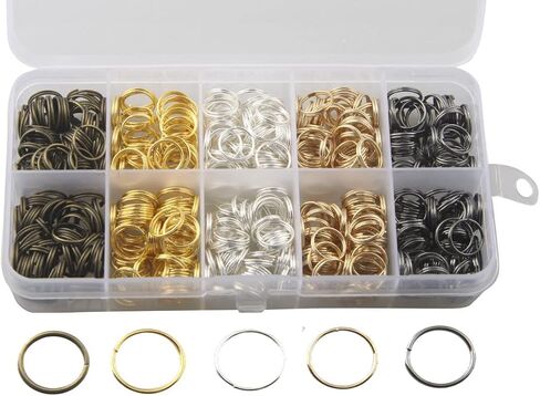 1Box Mixed Color Split Rings Double Loop Jump Rings Connector Mini Key Rings for DIY Jewelry Making Necklaces Bracelet Earrings Art Craft (6mm) in Saudi Arabia