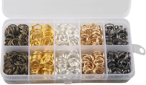 1Box Mixed Color Split Rings Double Loop Jump Rings Connector Mini Key Rings for DIY Jewelry Making Necklaces Bracelet Earrings Art Craft (6mm) in Saudi Arabia