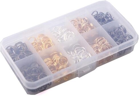 1Box Mixed Color Split Rings Double Loop Jump Rings Connector Mini Key Rings for DIY Jewelry Making Necklaces Bracelet Earrings Art Craft (6mm) in Saudi Arabia