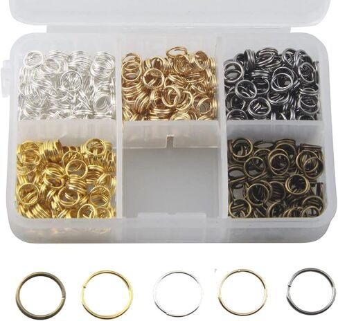 1Box Mixed Color Split Rings Double Loop Jump Rings Connector Mini Key Rings for DIY Jewelry Making Necklaces Bracelet Earrings Art Craft (6mm) in Saudi Arabia