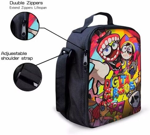 Cute Backpack Cartoon Backpack Set School Bag With Lunch Box Pencil Case For Teen(3 In 1) 17 In in Saudi Arabia
