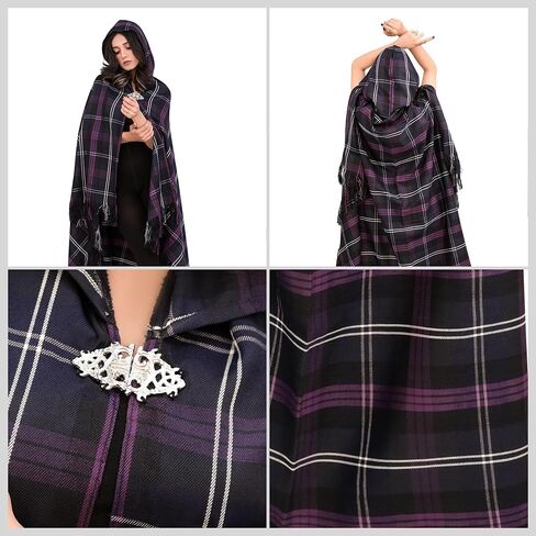 Highland Redstone Cloak Tartan P.V for women - Scottish Tartan Cloak for Stylish Comfort and Warmth in Saudi Arabia