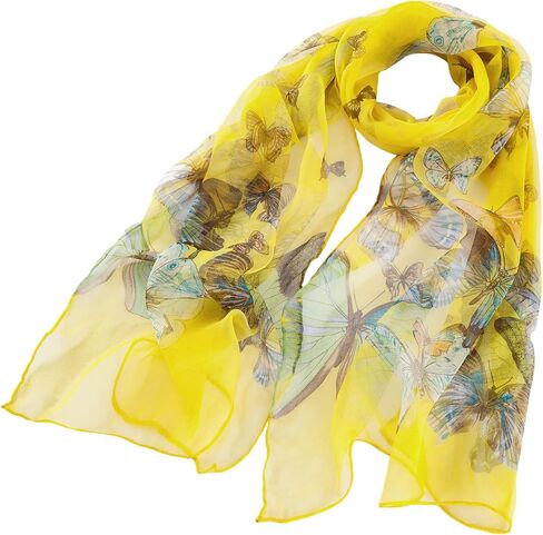 Signare 100% Pure Silk Scarf Hair Scarf Head Scarf for women lightweight with Butterfly Pattern in Saudi Arabia