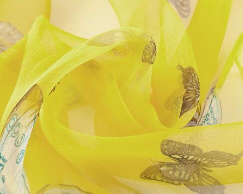 Signare 100% Pure Silk Scarf Hair Scarf Head Scarf for women lightweight with Butterfly Pattern in Saudi Arabia