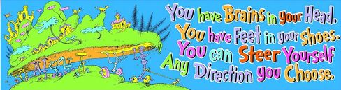 Eureka Dr. Seuss 'Oh The Places You'll Go' Back to School Poster Classroom Supplies - Horizontal Banner 45'' x 12'' in Saudi Arabia