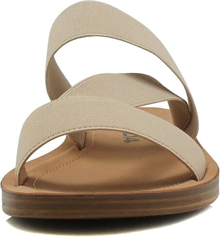 Soda Hummock ~ Women Slip On Casual Open Toe Double Elastic Bands with Diagonal Middle Strap Fashion Gladiator Sandal in Saudi Arabia