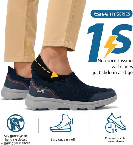 STQ Slip ins Mens Orthopedic Shoes Hands Free Slip on Walking Shoes for Plantar Fasciitis in Saudi Arabia