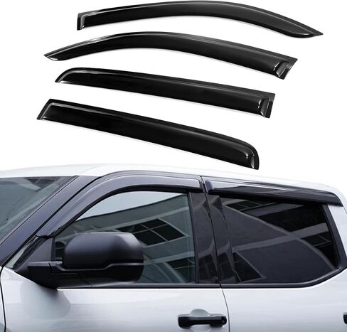 4 قطع من AUXMART حاجب النافذة الجانبية تاكوما واقي النافذة واقي المطر لسيارة Toyota Tacoma 2016-2023 حاجب فتحة التهوية حاجب نافذة الرياح والمطر حاجب الحماية in Kuwait