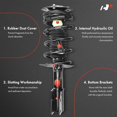 A-Premium Front Pair (2) Complete Strut & Coil Spring Assembly Compatible with Chevrolet Cavalier 1995-2005 & Pontiac Sunfire 1995-2005, Driver and Passenger Side in Saudi Arabia