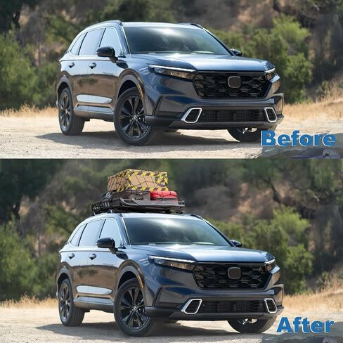 قضبان متقاطعة لحامل السقف بوزن 165 رطلًا شديدة التحمل متوافقة مع Honda CRV CR-V Hybrid 2023 2024 مع قضبان جانبية، ملحقات قضبان الدراجة المتقاطعة المصنوعة من الألومنيوم وحامل البضائع من الألومنيوم in Kuwait