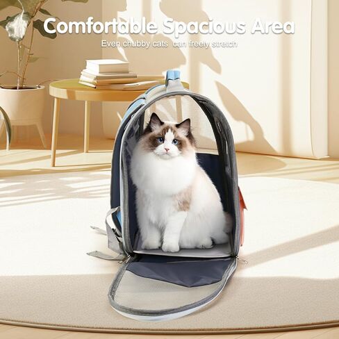 Cat Backpack Carrier,Large Pet Backpack Dog Carrier Backpack for Medium Small Dog Cat Puppy Kitten,Ventilated Mesh Cat Traveling Backpack for Hiking Camping,Hold up to 20LBS in Saudi Arabia