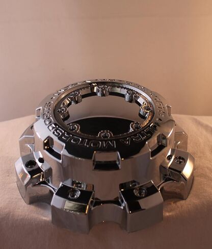 مجموعة أغطية مركز العجلات المخصصة من الكروم من Ultra Motorsports مكونة من قطعتين Pn: 89-9879 C800806c in Saudi Arabia