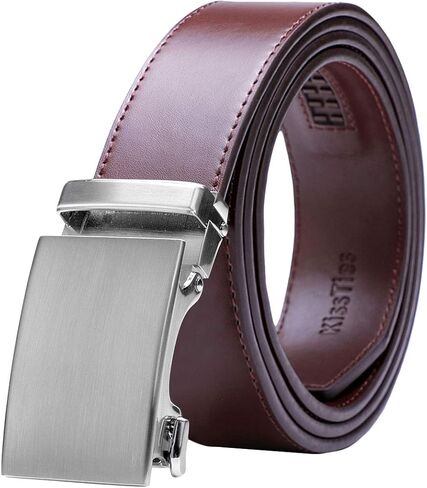 KissTies Genuine Leather Ratchet Belt | Adjustable Mens Dress Belts, Trim to Fit in Saudi Arabia
