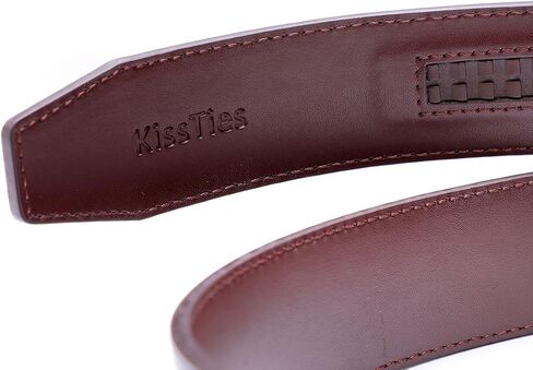 KissTies Genuine Leather Ratchet Belt | Adjustable Mens Dress Belts, Trim to Fit in Saudi Arabia