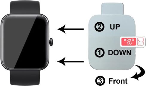 Screen Protector Compatible with LTPDE T19F 1.83" Smart Watch, Soft TPU, 6-pack, Full Coverage, Bubble Self-healing in Saudi Arabia