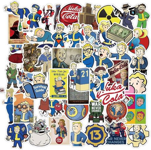 Cartoon Stickers for Laptop Water Bottle Cool Game Vinyl Decal Phone Bike Skateboard Travel Case Computer Party Birthday Gifts, ST-001 in Saudi Arabia