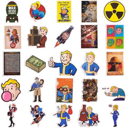 Cartoon Stickers for Laptop Water Bottle Cool Game Vinyl Decal Phone Bike Skateboard Travel Case Computer Party Birthday Gifts, ST-001 in Saudi Arabia