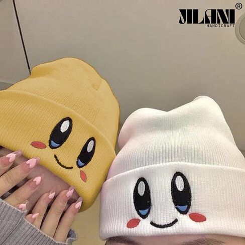 قبعة Kirby Beanie بمقاس للبالغين من إكسسوارات قبعة الرسوم المتحركة Kawaii، متوسطة-كبيرة (أصفر) in Kuwait