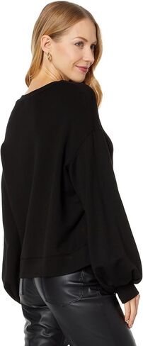 Monrow Women's Ht1338-supersoft Fleece V Neck Sweatshirt in Saudi Arabia