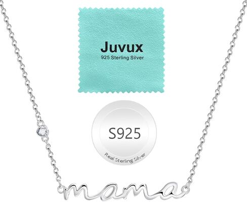 Mama Necklace 925 Sterling Silver Mom Necklace for Women S925 Silver Dainty Mother Necklace Cute Pendant Necklace, Mom Birthday Gift Jewelry for New Mom Grandma Women Wife Christmas Anniversary in Saudi Arabia