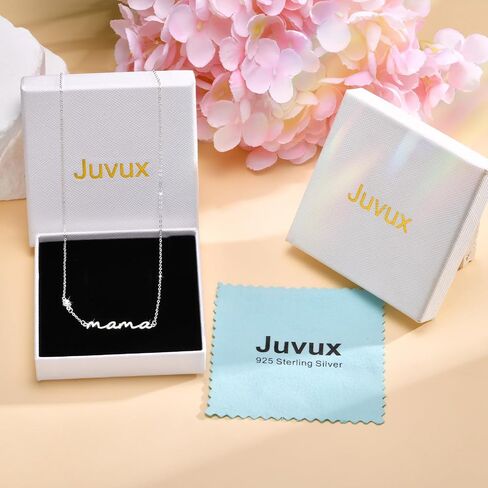 Mama Necklace 925 Sterling Silver Mom Necklace for Women S925 Silver Dainty Mother Necklace Cute Pendant Necklace, Mom Birthday Gift Jewelry for New Mom Grandma Women Wife Christmas Anniversary in Saudi Arabia