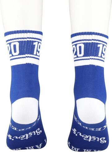 CENWA 1 Pair Blue and White Socks I’m My Sister’s Keeper 1920 Socks Sorority Sister Gift in Saudi Arabia