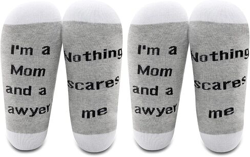 LEVLO Lawyer Mom Gift I'm A Mom And A Lawyer Nothing Scares Me Socks Mother’s Day Gift Law School Graduation Gift in Saudi Arabia