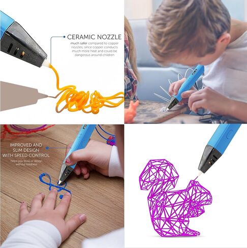 3D Pen / 3D Printer Filament ABS 1.75mm Plastic 328 Linear Feet Pack of 20 Colors Filaments 16.4 ft Each. Each Color in a Separate Vacuum Sealed Pack for Easy use in Saudi Arabia