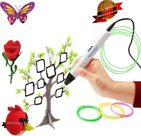 3D Pen / 3D Printer Filament ABS 1.75mm Plastic 328 Linear Feet Pack of 20 Colors Filaments 16.4 ft Each. Each Color in a Separate Vacuum Sealed Pack for Easy use in Saudi Arabia