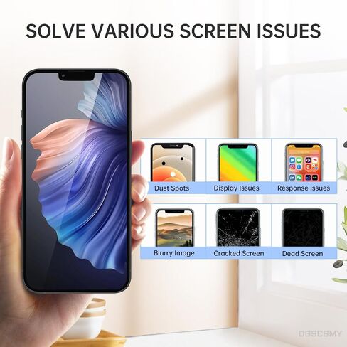 استبدال شاشة iPhone 13 مع سماعة أذن كابل مرن مستشعر القرب 3D Touch 6.1 بوصة شاشة LCD محول رقمي مجموعة كاملة من أدوات إصلاح الزجاج الأمامي A2631 A2633 A2634 A2635 A2482 in Saudi Arabia