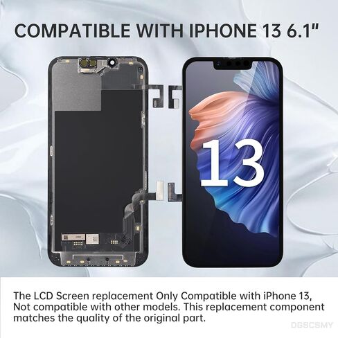 استبدال شاشة iPhone 13 مع سماعة أذن كابل مرن مستشعر القرب 3D Touch 6.1 بوصة شاشة LCD محول رقمي مجموعة كاملة من أدوات إصلاح الزجاج الأمامي A2631 A2633 A2634 A2635 A2482 in Saudi Arabia